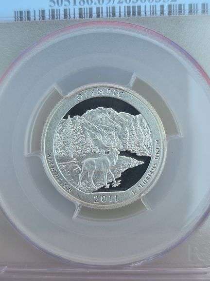 2011S OLYMPIC SILVER QUARTER PCGS PR69 DCAM