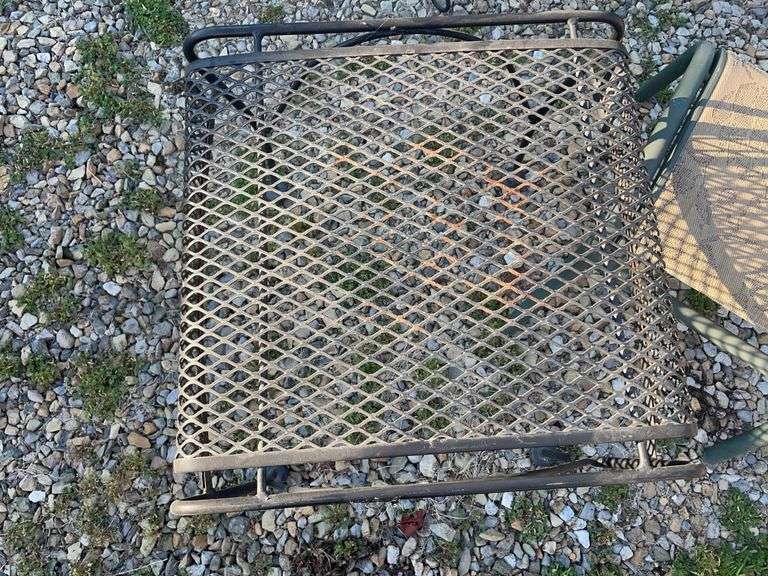 Assortment of garden decor/ plant stands, hanging basket hook and more