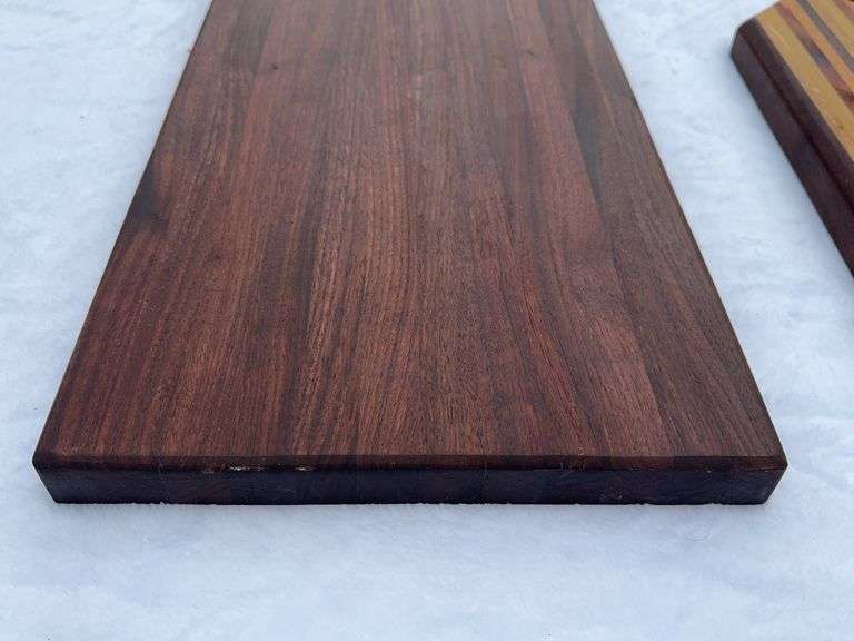 (2) Homemade Wooden Charcuterie Boards