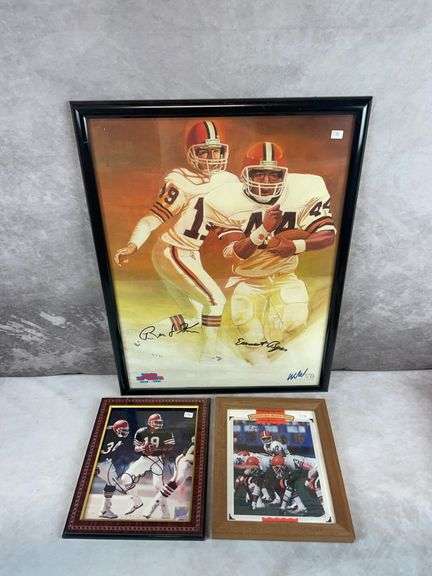 Bernie Kosar & Brian Sipe Signed Photos - Kosar & Byner Signed Poster