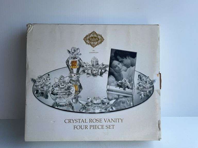 Crystal Rose Vanity Four Piece Set