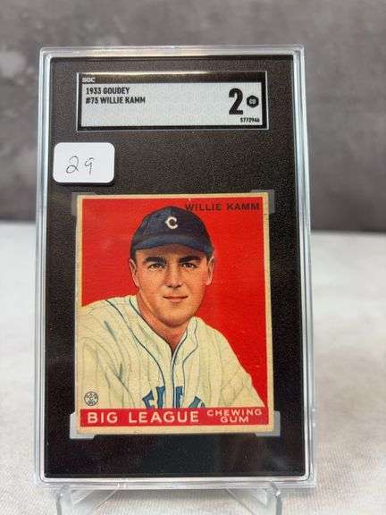 1933 Goudey Willie Kamm SGC 2
