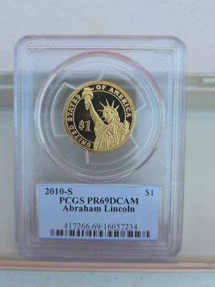 2010S ABRAHAM LINCOLN PRESIDENTIAL DOLLAR PCGS PR69 DCAM