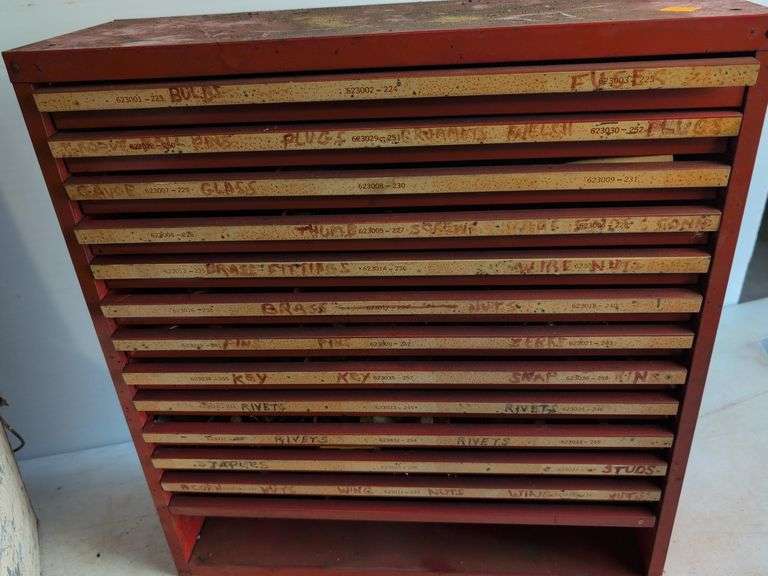 Hardware organizer with contents and more