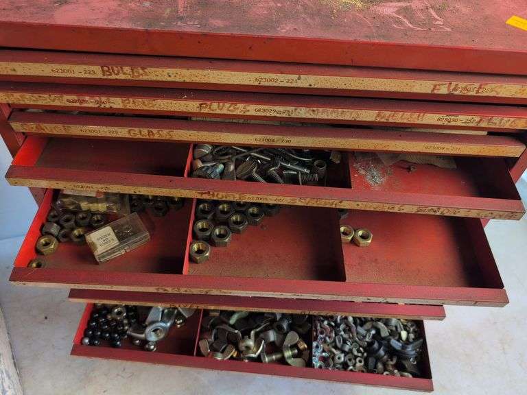 Hardware organizer with contents and more