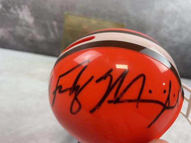 Hanford Dixon & Frank Minnifield Signed Mini Helmet