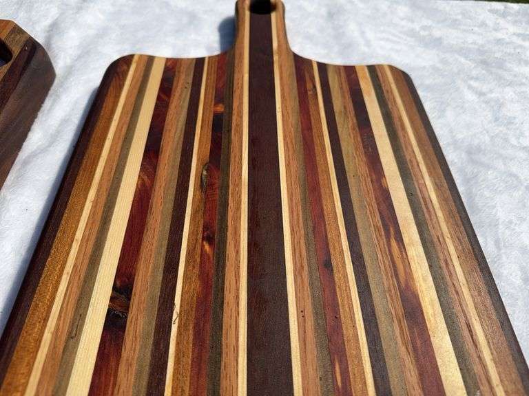 (2) Homemade Wooden Charcuterie Boards