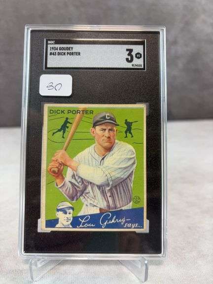 1934 Goudey Dick Porter SGC 3