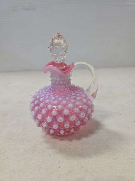 FENTON HOBNAIL CRANBERRY CRUET