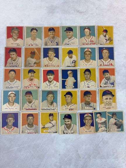 1949 Bowman lot of 31 cards, no duplicates, all in order, VG-VG+