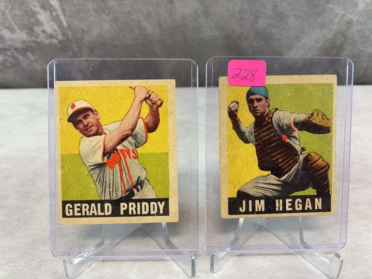 1949 Leaf baseball: Jim Hegan, Martin Marion, Priddy