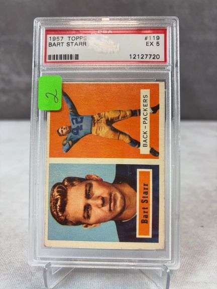 1957 Topps football card Bart Starr, PSA Excellent