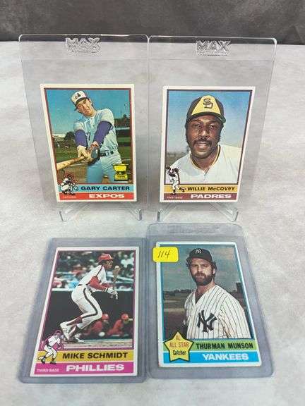 1976 Topps baseball: Munson, Schmidt, McCovey, Gary Carver