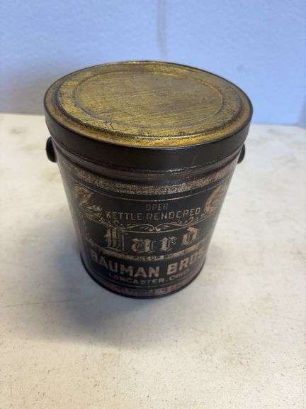 Bauman Bros Lard Tin