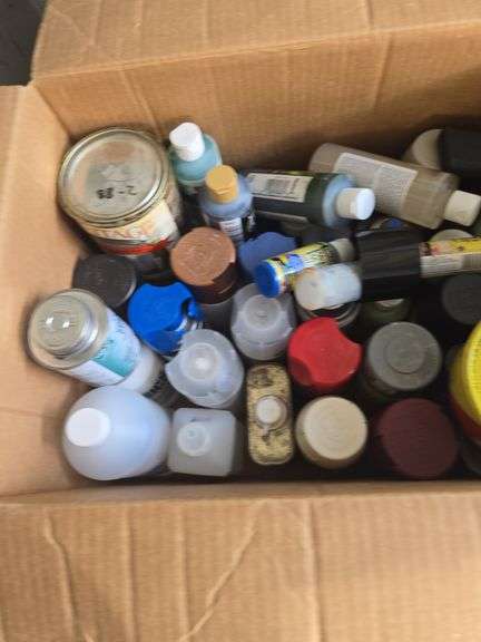LOT OF PAINTS AND SUPPLIES