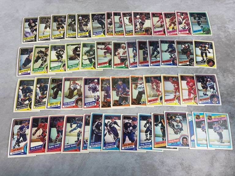 1984-1985 O.P.C. Hockey cards, no duplicates, over 50 cards w/ Gretzky