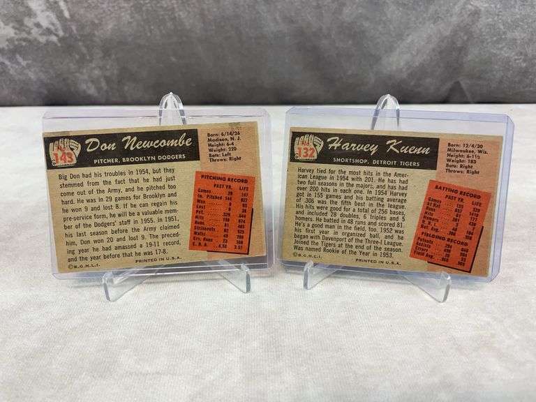 1955 Bowman Baseball: Harvey Kuenn & Don Newcombe