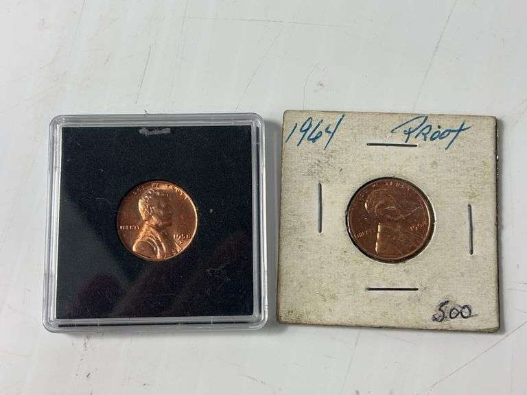 1958-D & 1964 Lincoln Pennies