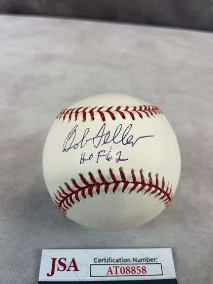 Bob Feller signed MLB baseball, JSA