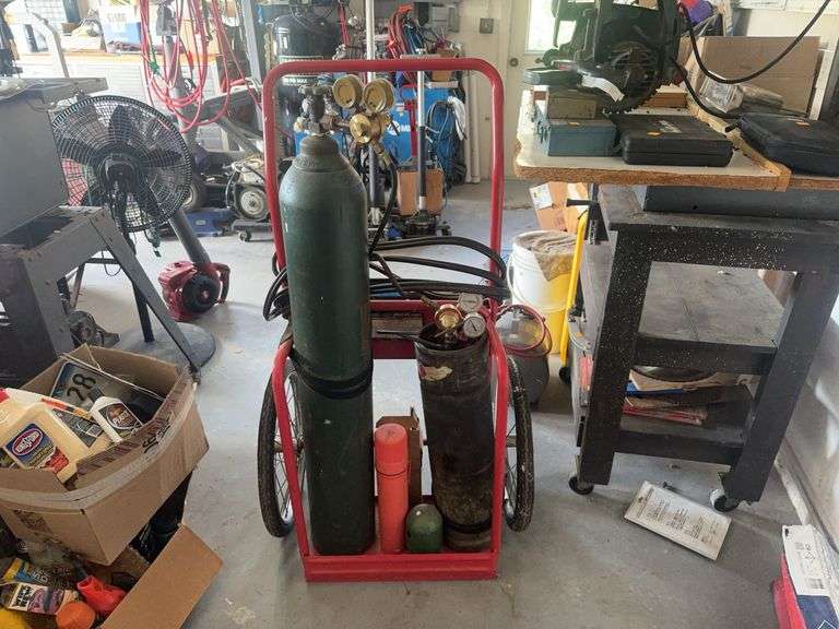 Acetylene Cutting Torch on Cart