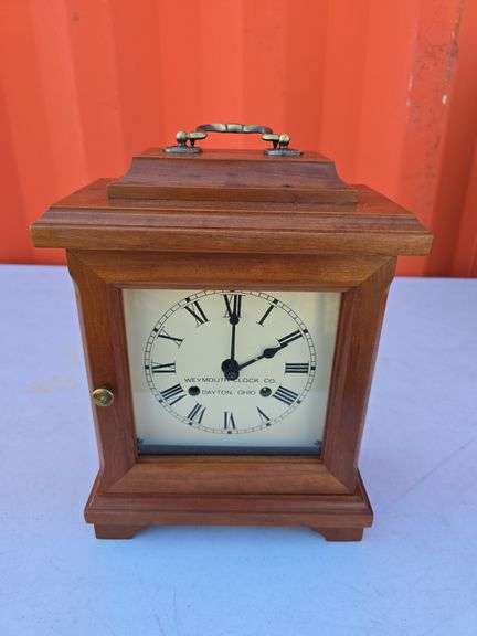 WEYMOUTH CLOCK CO. 8 DAY WINDUP MANTLE CLOCK WORKS