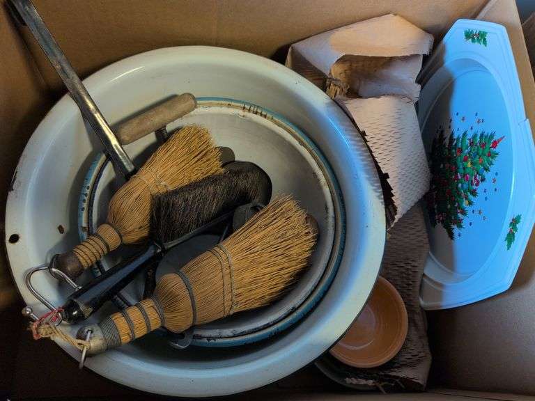 Vintage items - kitchen pieces, bowls, bowling pin, and more