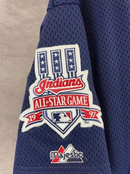 Cleveland Indians Wahoo jersey, 1997 All-Star,  XL, blue/red letters, Diamond collection