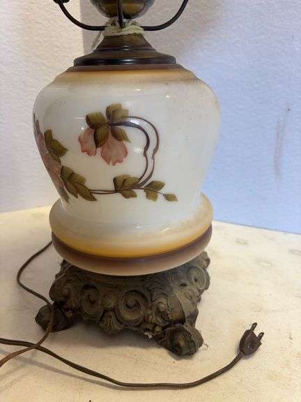 Vintage Hurricane Lamp , 29” H
