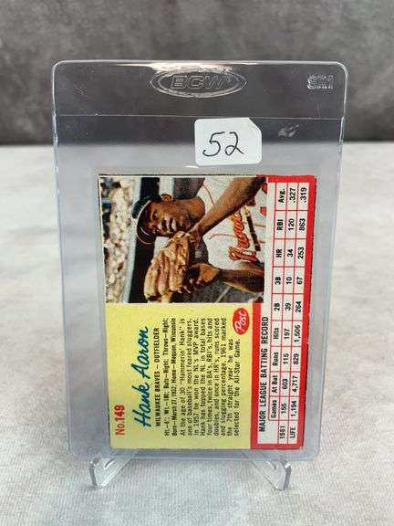 1962 Post Cereal Hank Aaron No.149