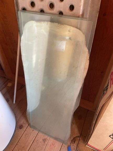 (2) metal car ramps and misc. glass