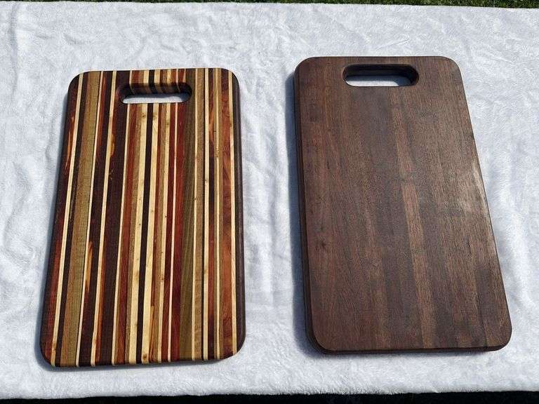 (2) Homemade Wooden Charcuterie Boards