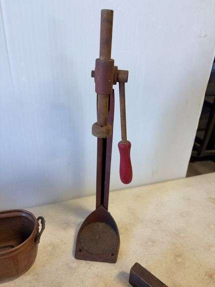 Vintage items - ladles, levels, utensils, strainers, and more