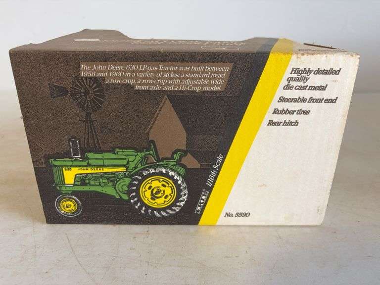 John Deere 1958 model "630 LP" diecast tractor - 1/16 scale, dirty