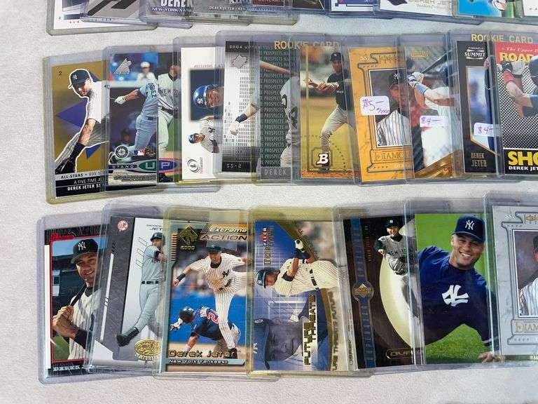 70+ Derek Jeter Card Lot: Rookies, Inserts - All Top Loaded