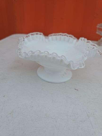 FENTON SILVER CREST FOOTED BOWL