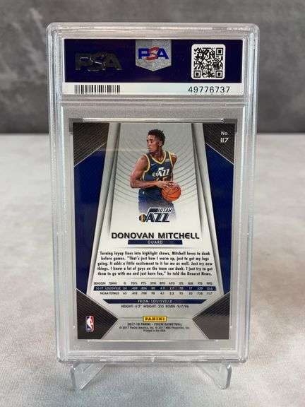 2017 Panini Prizm #117 Donovan Mitchell RC PSA 9