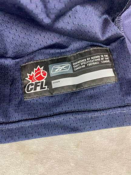 CFL Ravens jersey, dark blue/aqua/black/white, size medium