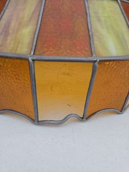 LEADED GLASS LAMP SHADE