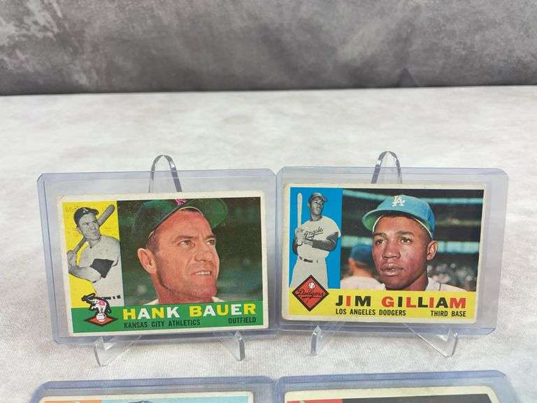 1960 Topps Star lot of 6, no duplicates: Red Schoendient, Richardson, Cash, Bauer