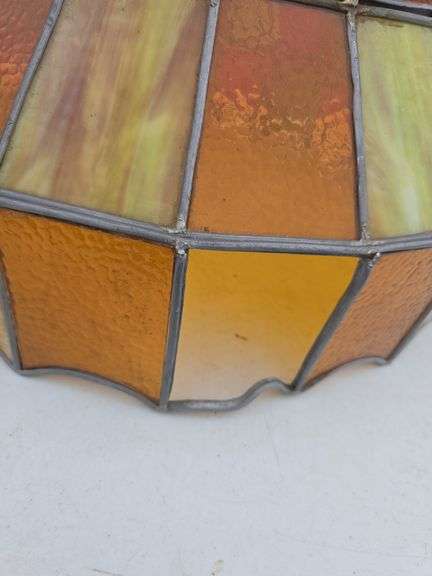 LEADED GLASS LAMP SHADE
