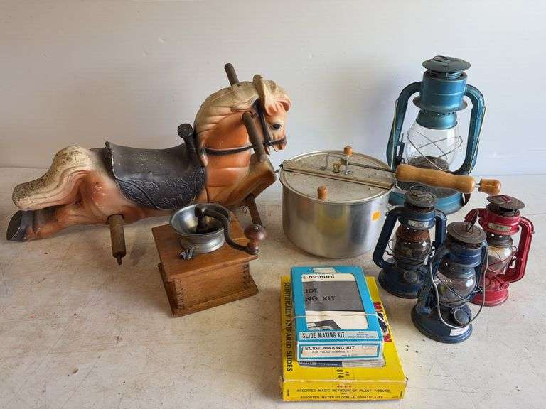Vintage items - Dietz lantern, other lanterns, and more
