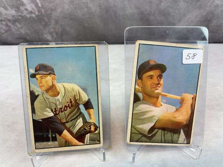 (5) 1953 Bowman Baseball Cards - Avila, Houtteman, Zernial, Dropo & Sain