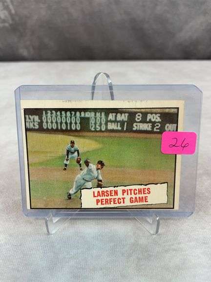 1961 Topps Short Print: Larsen pitches perfect game