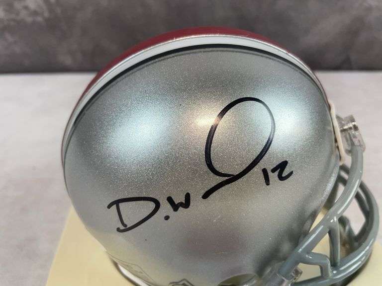 Denzel Ward signed Ohio State mini helmet, JSA
