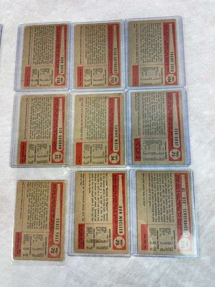 (18) 1954 Bowman Baseball Cards - Schoendienst, Yost & Others