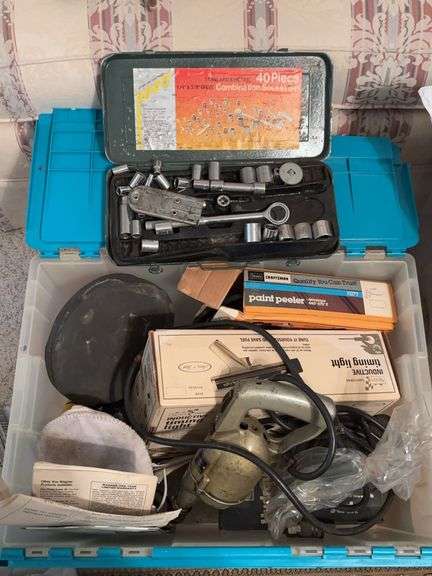 Box of miscellaneous tools