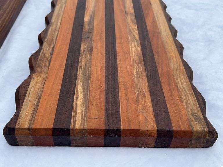 (2) Homemade Wooden Charcuterie Boards