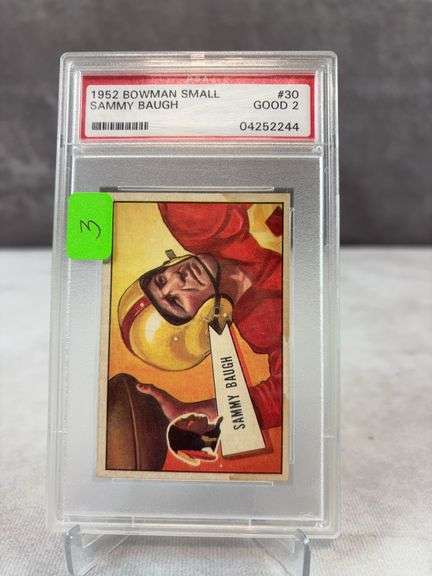1952 Bowman Small football, Sammy Baugh, PSA good