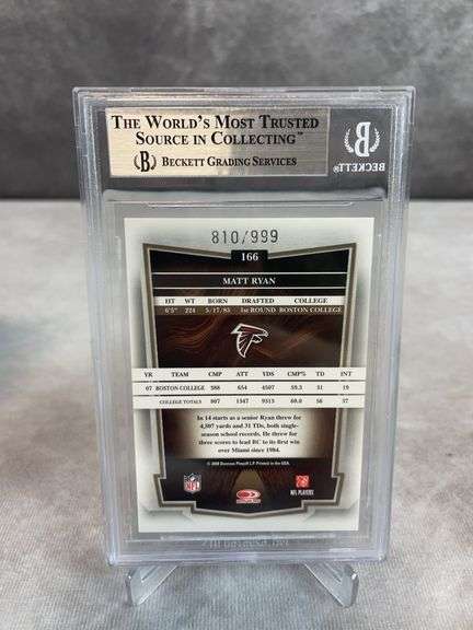 2008 Donruss Classic #166 Matt Ryan RC /999 BGS 9