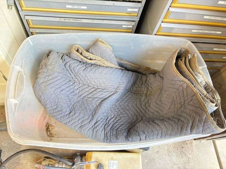 Furniture Blanket & Plastic Tote